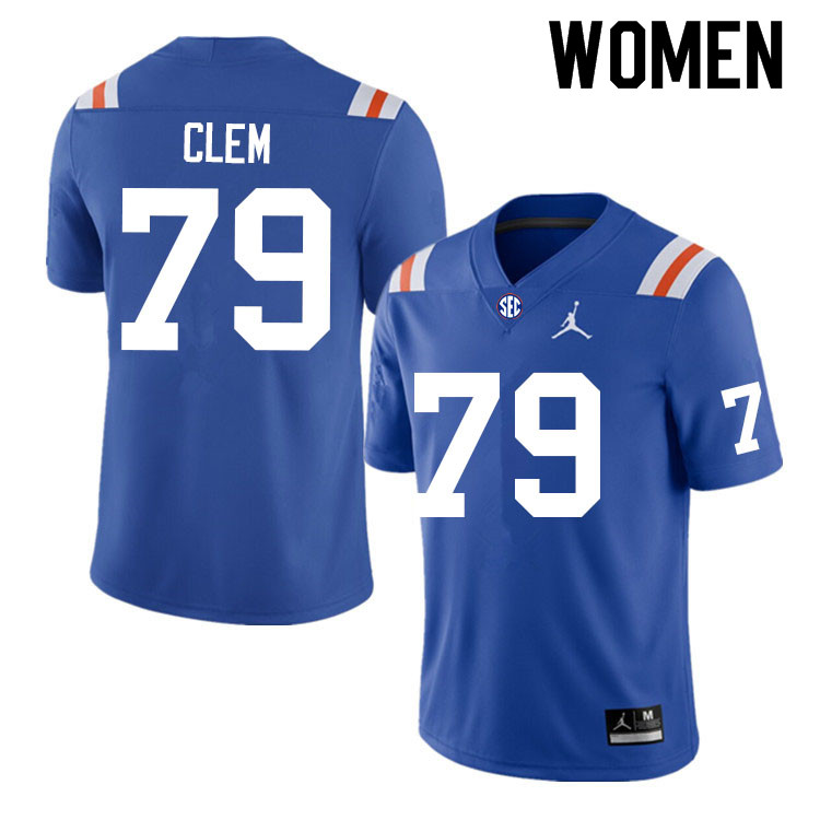 Women #79 Hayden Clem Florida Gators College Football Jerseys Sale-Throwback - Click Image to Close